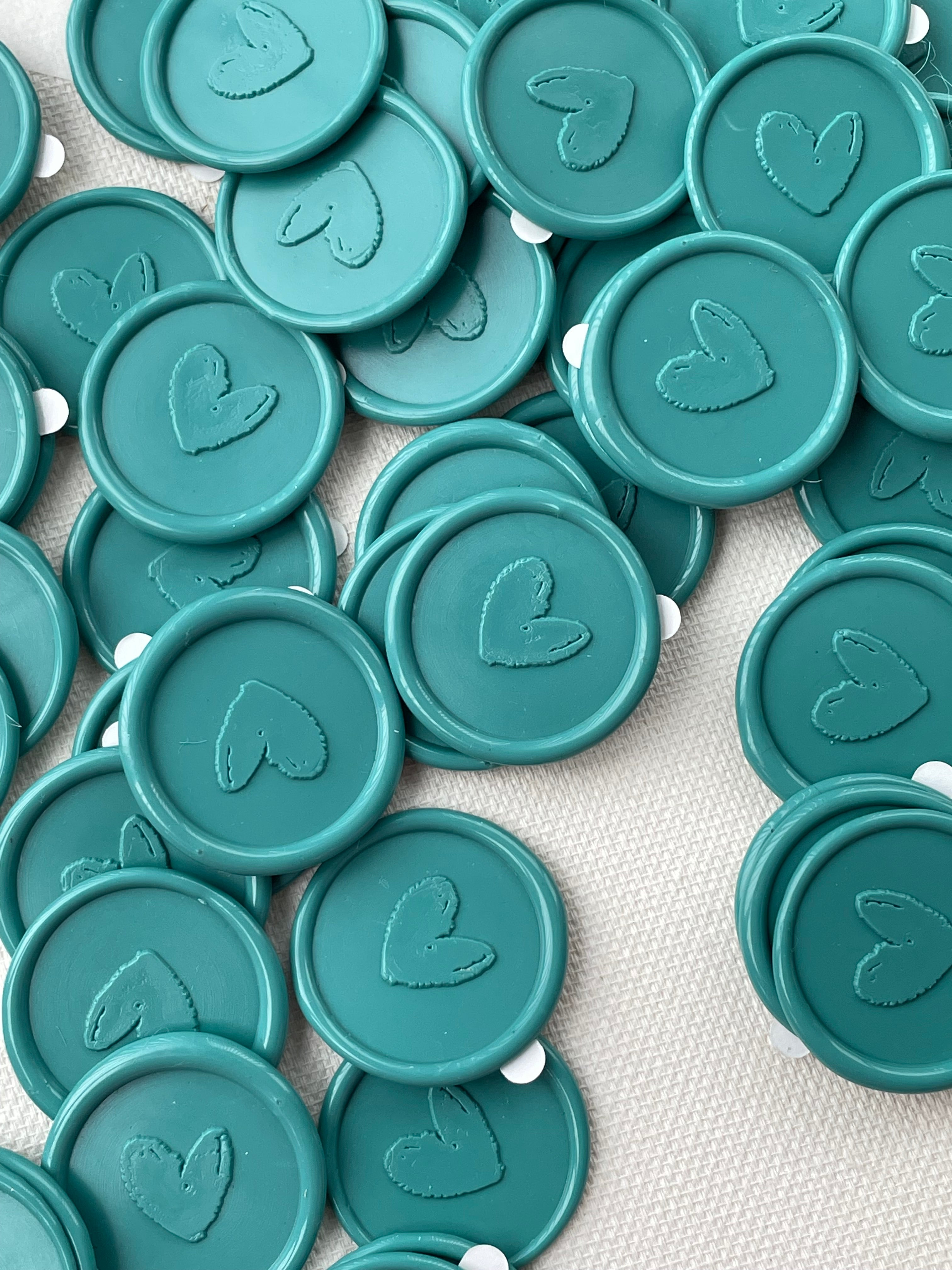 Cœurs - Sceaux de cire autocollants - 35 pièces