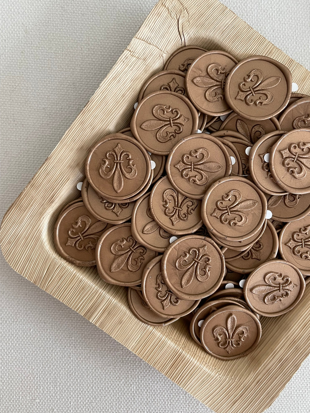 Fleur de Lys - Sceaux de cire autocollants 3D - 35 pièces