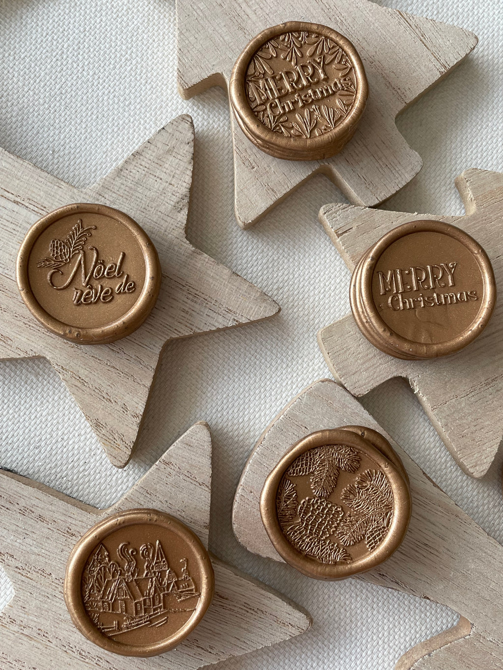 Ville gelée - Tampon de cire de Noël