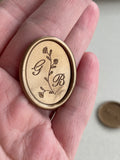 Semi Custom wedding monogram oval Wax Seals with your design - 35 pcs