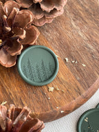 Pine forest Christmas wax seal stamp
