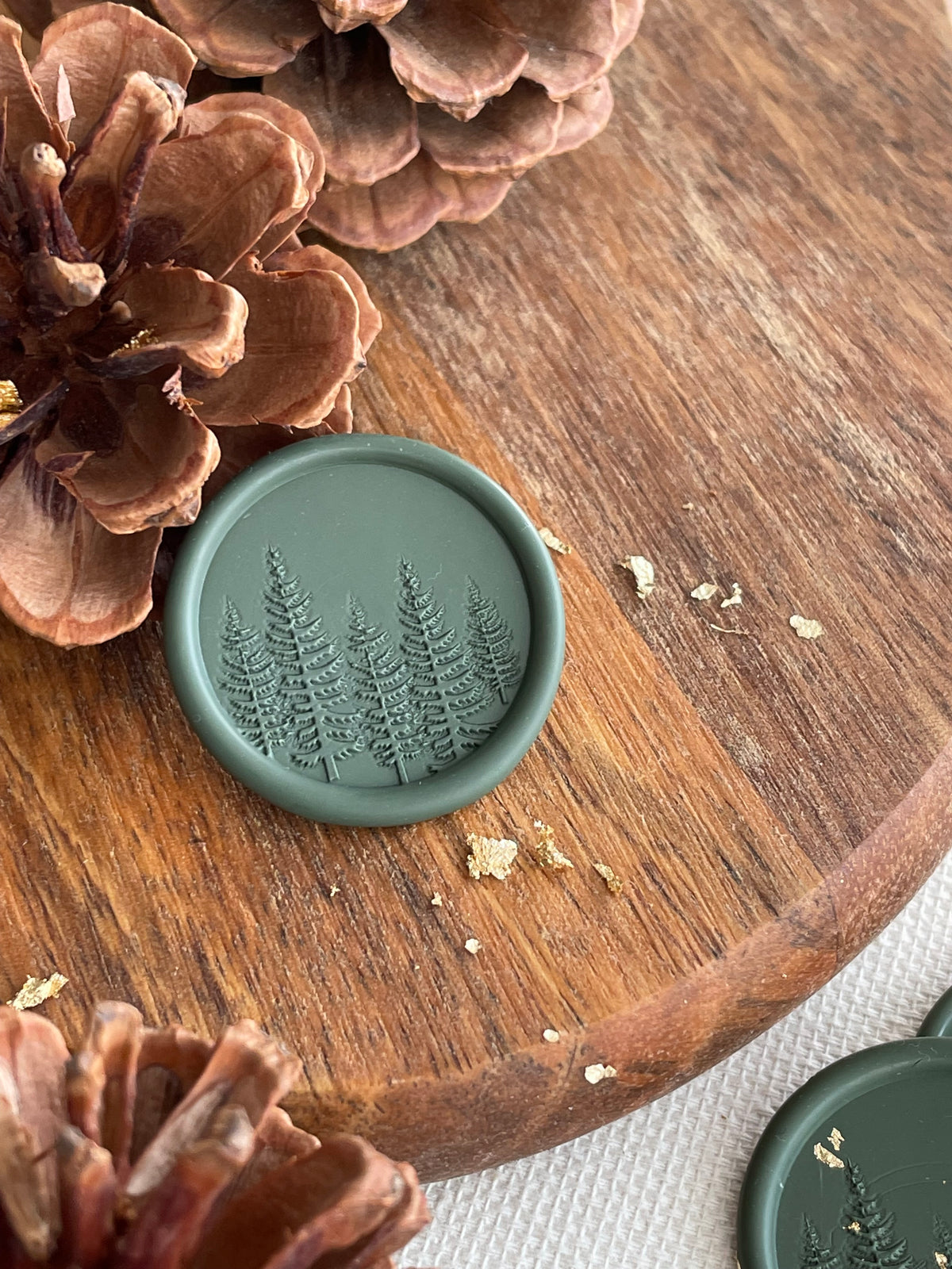 Pine forest Christmas wax seal stamp