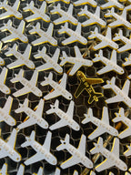 Laser cut acrylic airplane charms for weddings