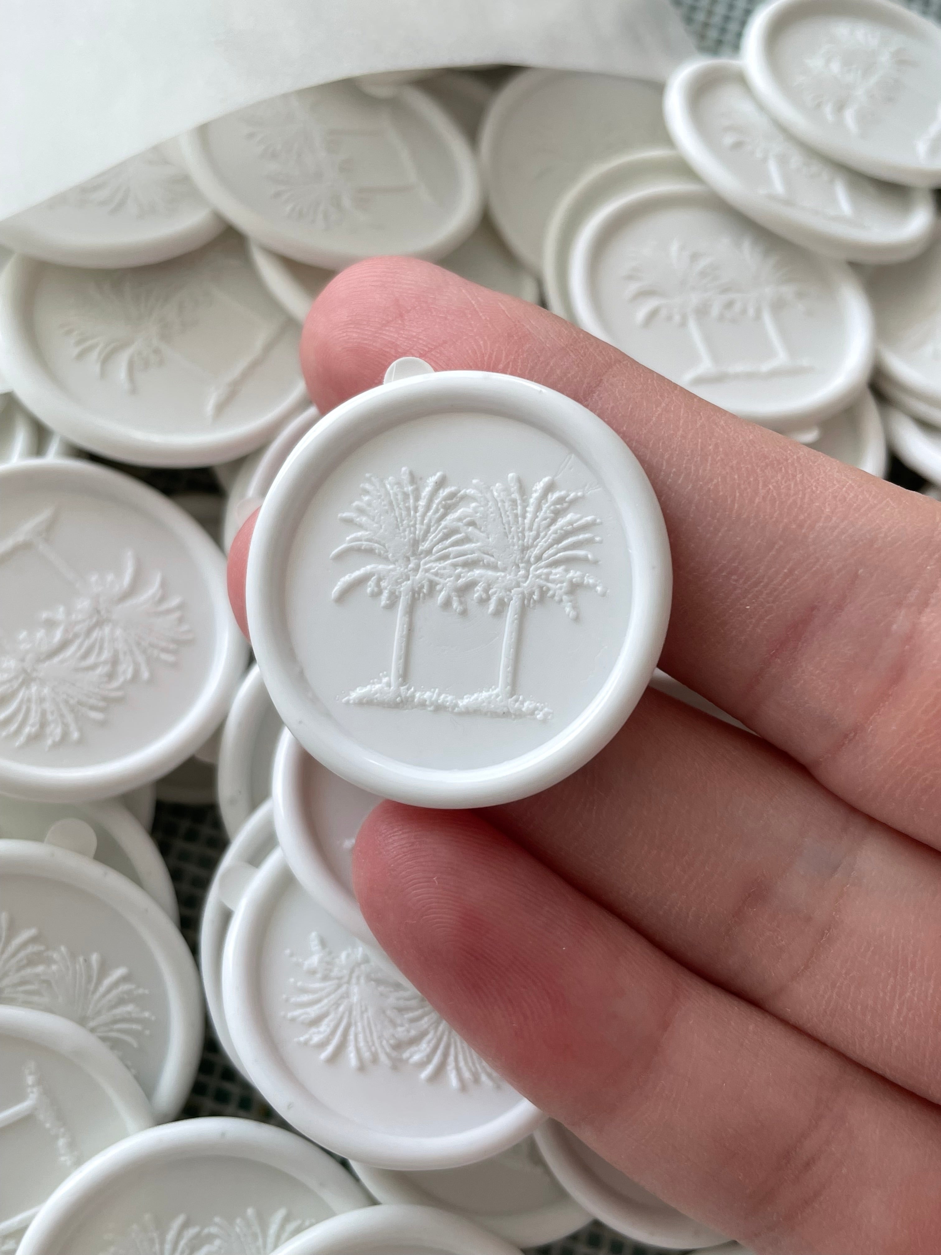 Palm trees Self adhesive wax seals - 35 pcs