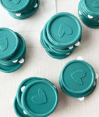 Cœurs - Sceaux de cire autocollants - 35 pièces