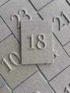 Linen Table Numbers Wedding, Fabric Table Numbers with Stand, Custom Wedding Table Numbers