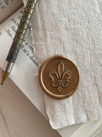 Fleur de Lys - Sceaux de cire autocollants 3D - 35 pièces