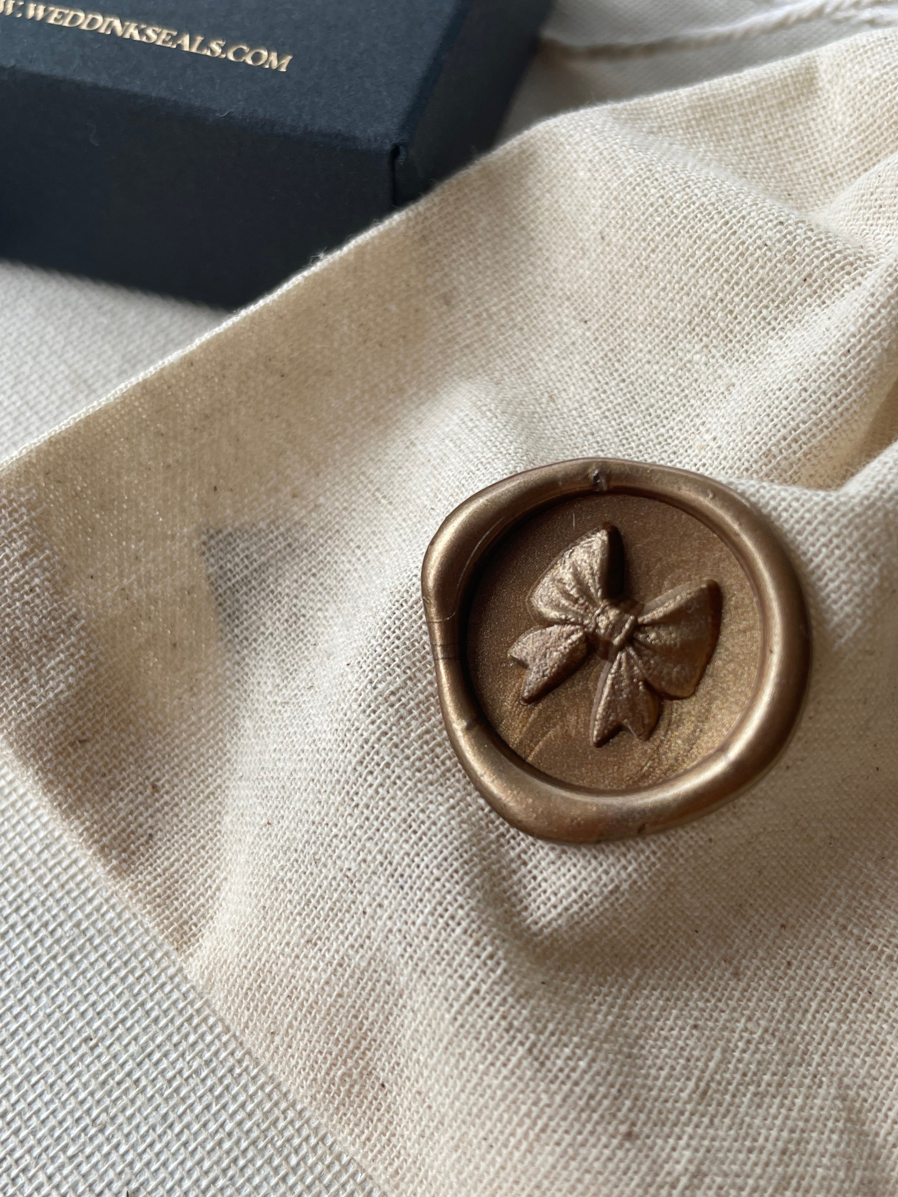 Bow - 3D mini wax seal stamp, 2 cm