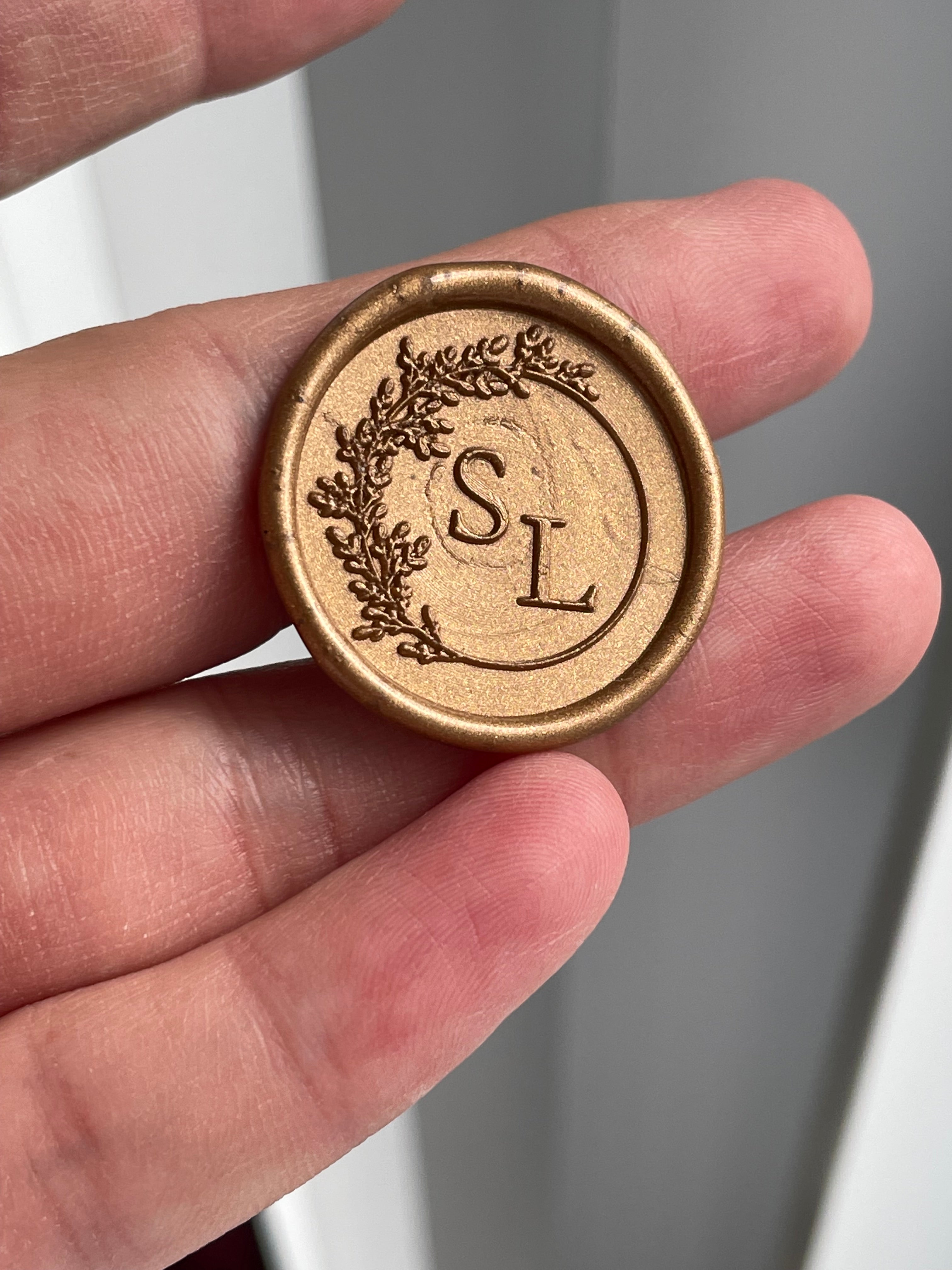 Custom Initial Wax Stamp - Wedding Monogram / wax stamp