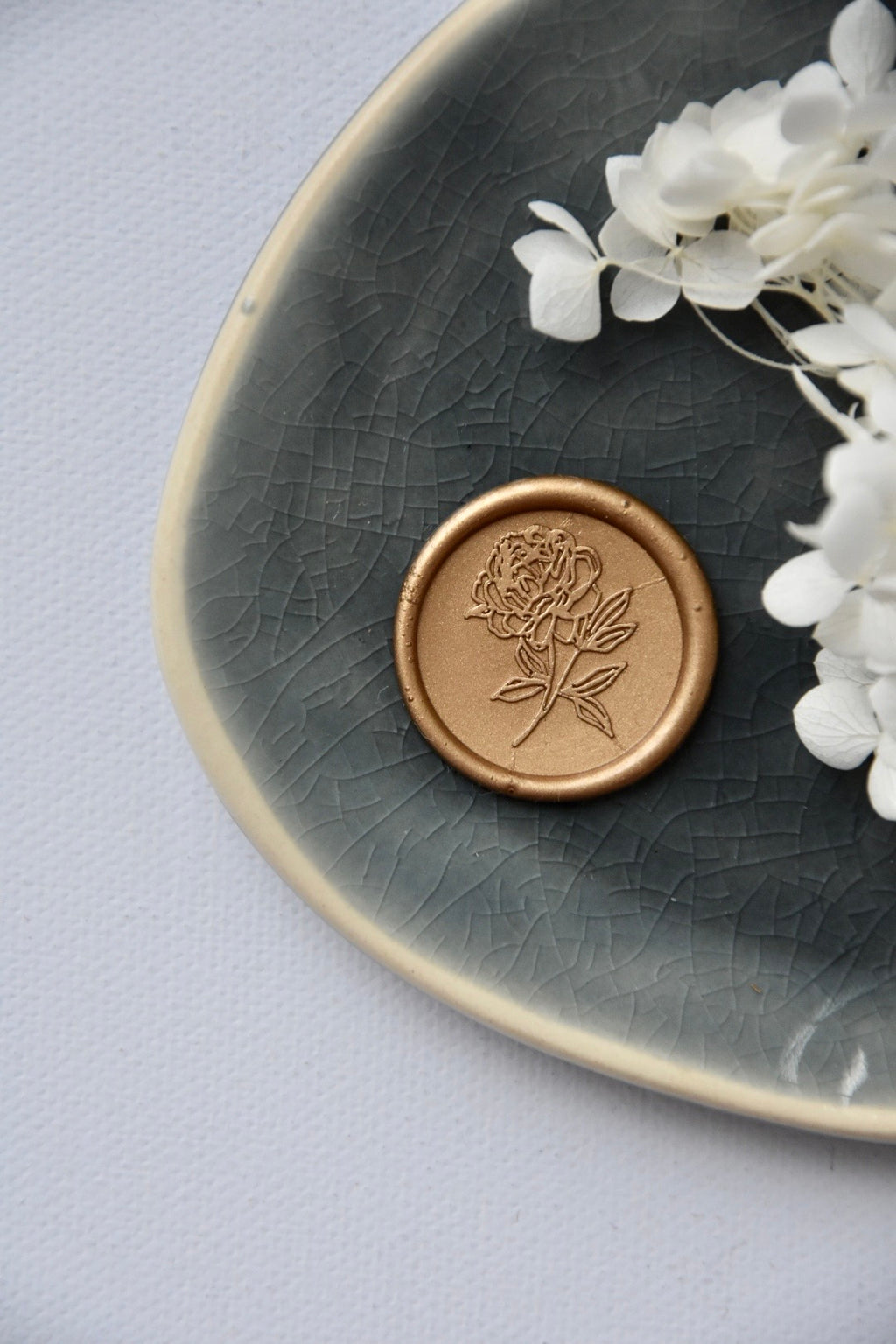 Pivoine - sceau de cire