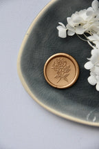 Pivoine - sceau de cire