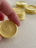 Cœurs - Sceaux de cire autocollants - 35 pièces