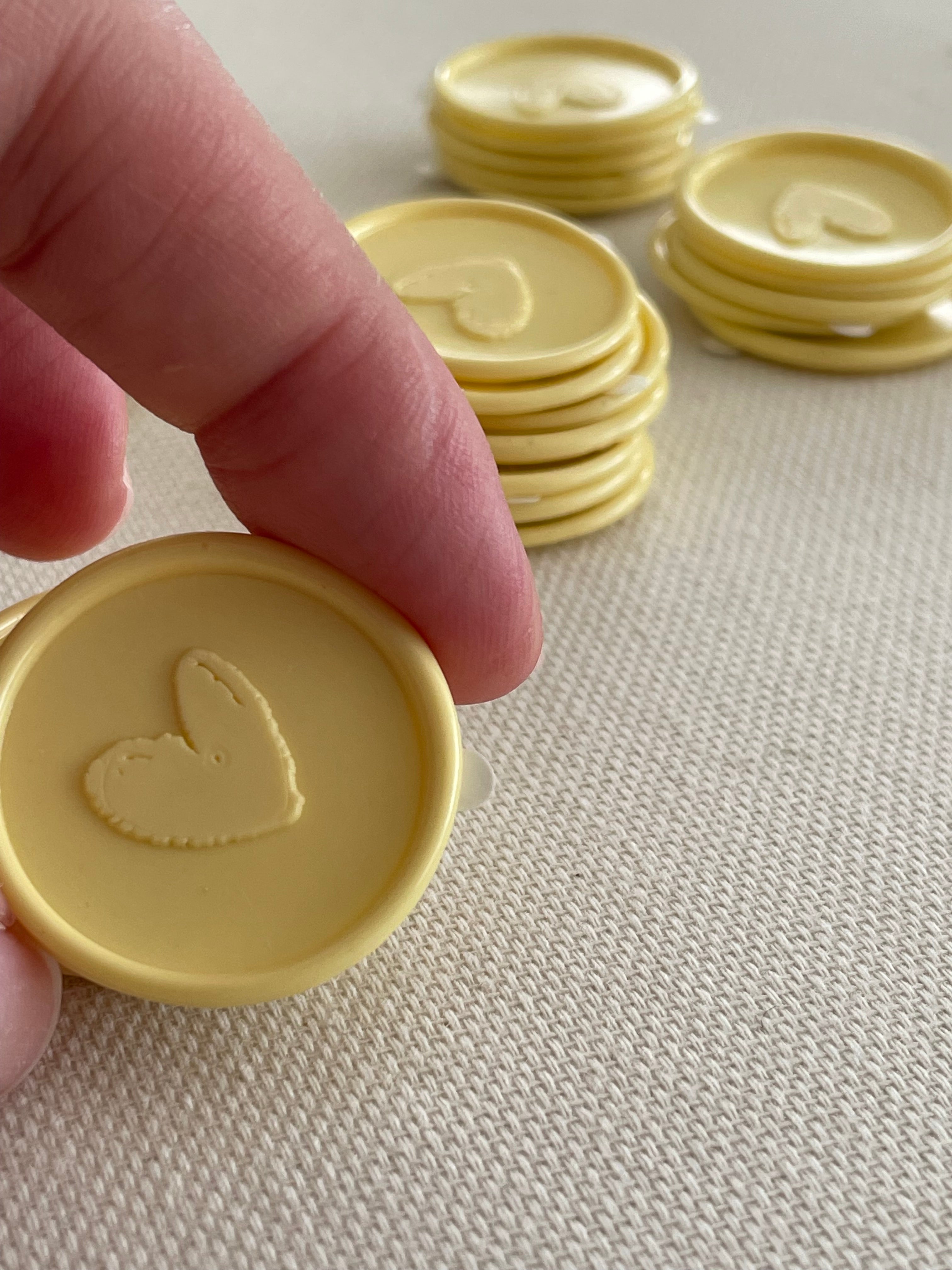 Cœurs - Sceaux de cire autocollants - 35 pièces