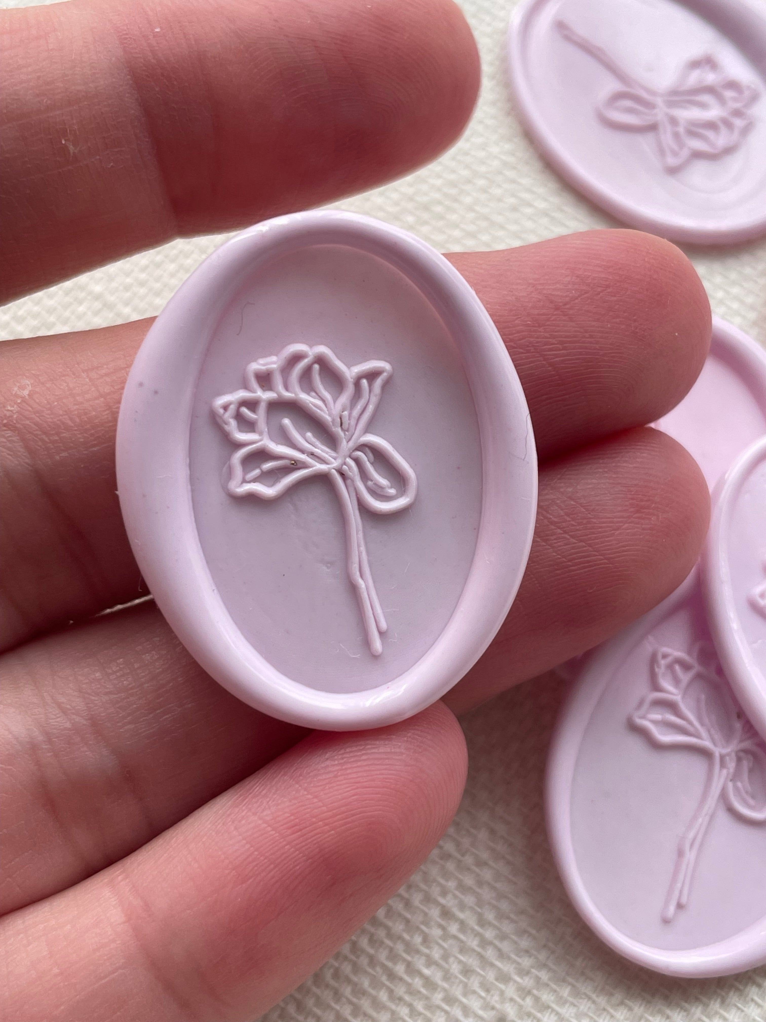 Romance - Sceaux de cire autocollants ovales - 35 pièces