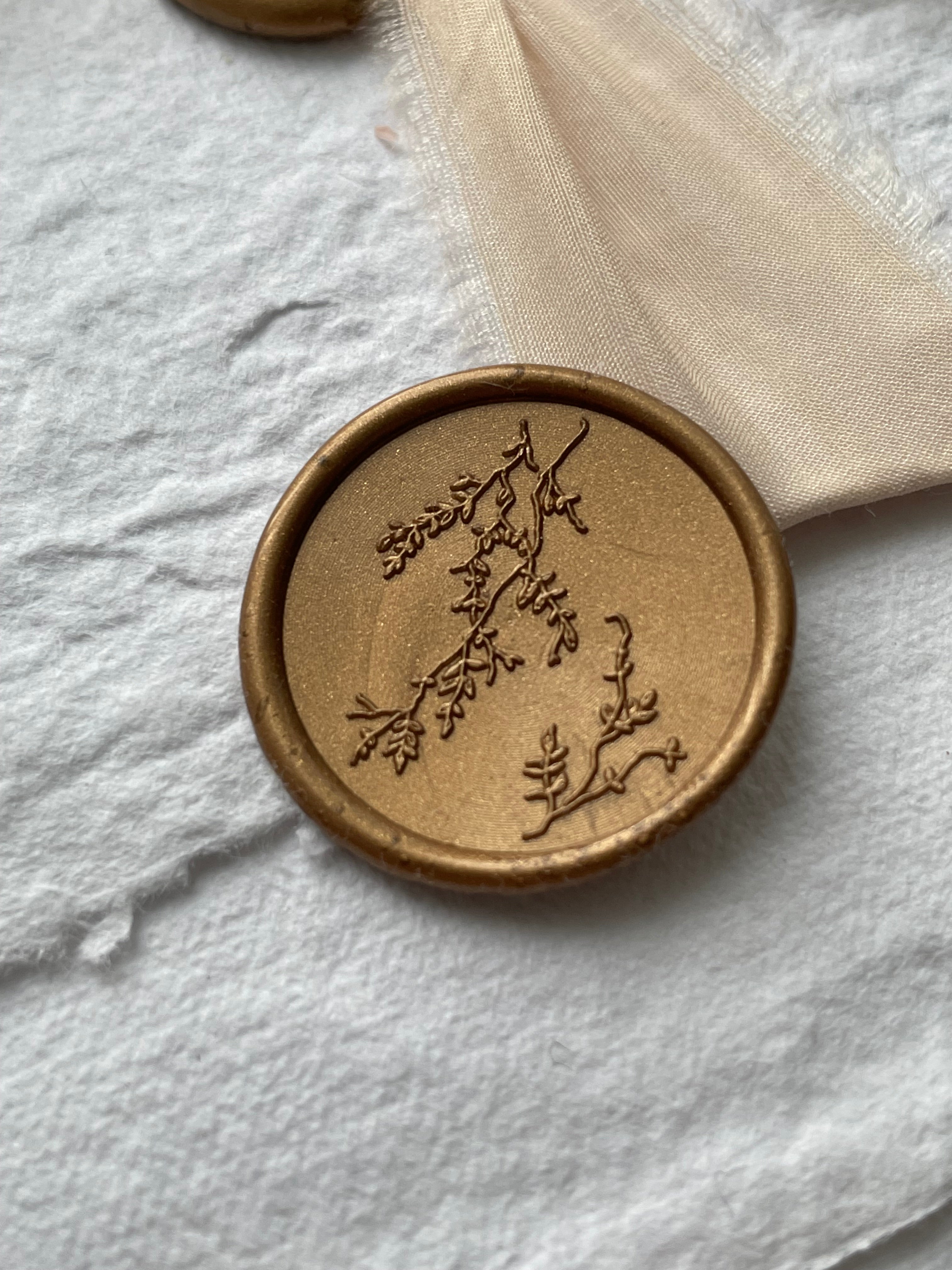 Jasmine branches - Self adhesive wax seals - 35 pcs