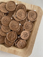 Fleur de Lys - Sceaux de cire autocollants 3D - 35 pièces