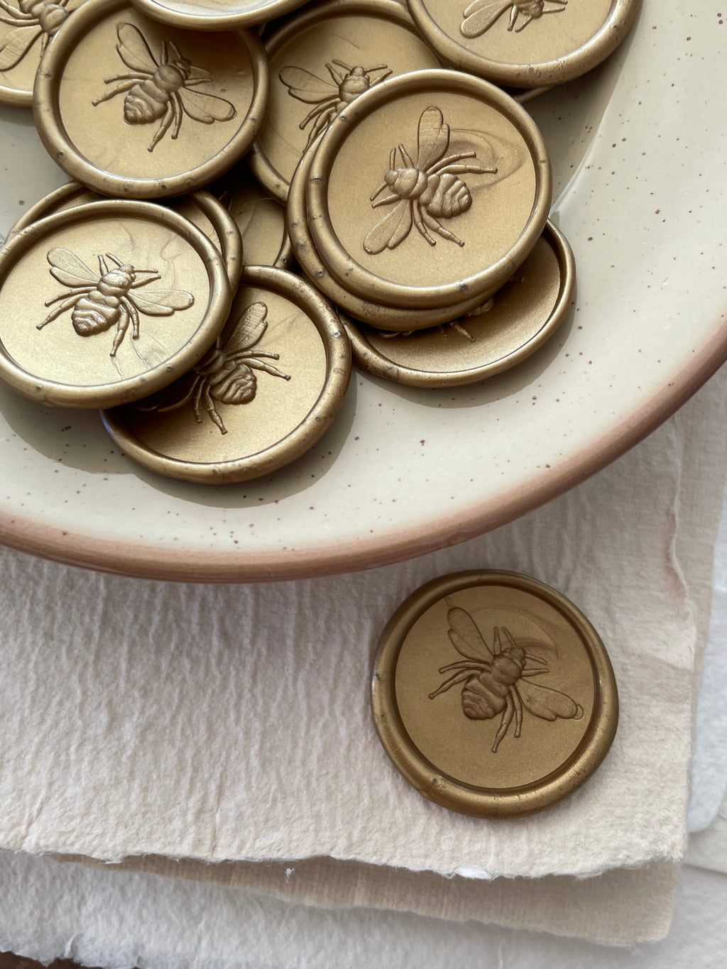 Abeille 3D - Sceaux de cire autocollants - 35 pièces