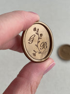 Semi Custom wedding monogram oval Wax Seals with your design - 35 pcs