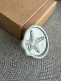 Starfish 3D oval Self-Adhesive Wax Seals Handmade for wedding Invitations