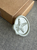 Starfish 3D oval Self-Adhesive Wax Seals Handmade for wedding Invitations