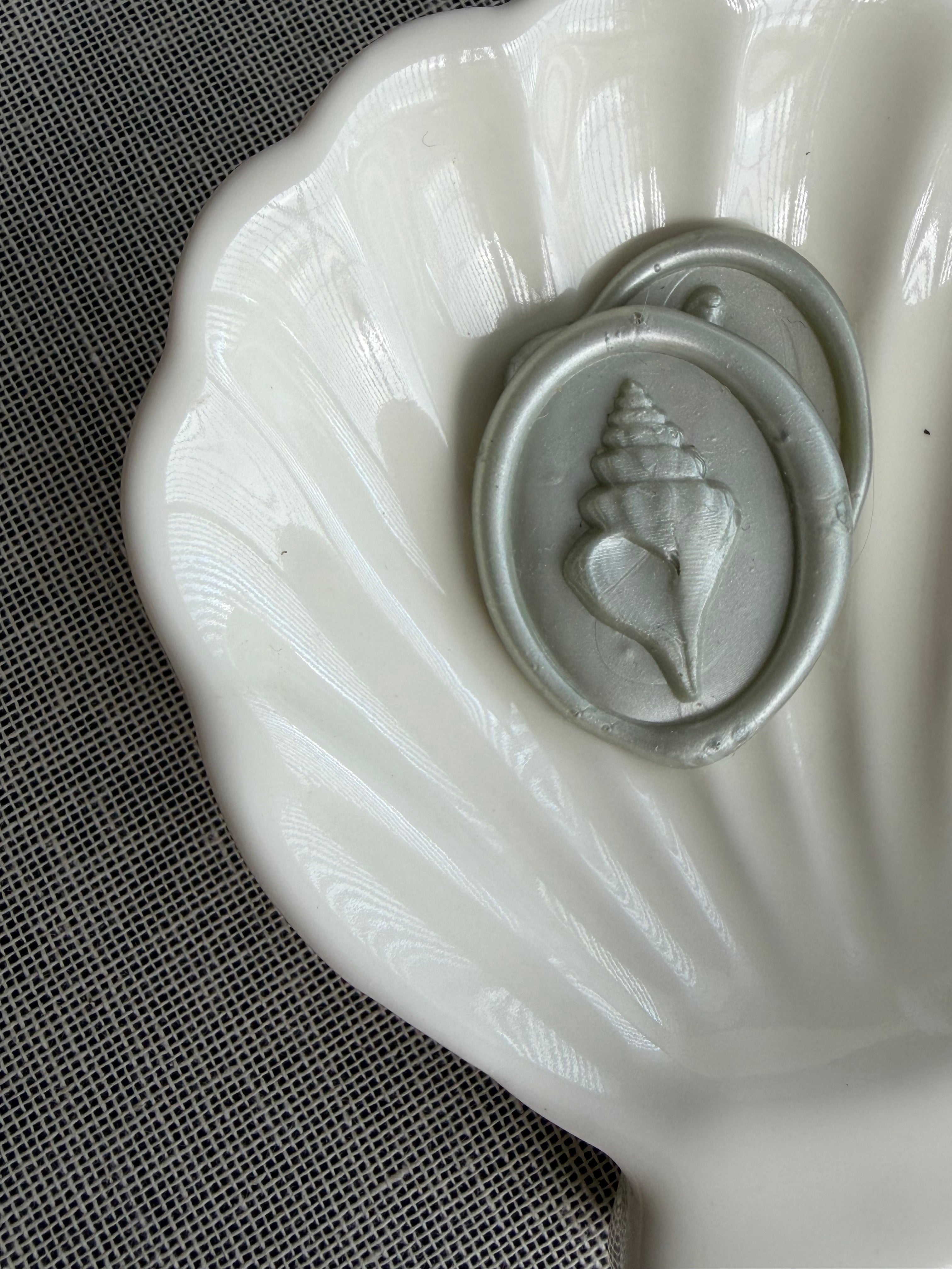 Shell oval Self-Adhesive Wax Seals Handmade for wedding Invitations