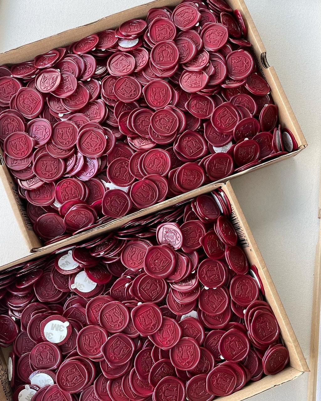 Sceaux de cire personnalisés avec votre motif (25 mm) - 35 pièces