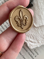 Fleur de Lys - Sceaux de cire autocollants 3D - 35 pièces