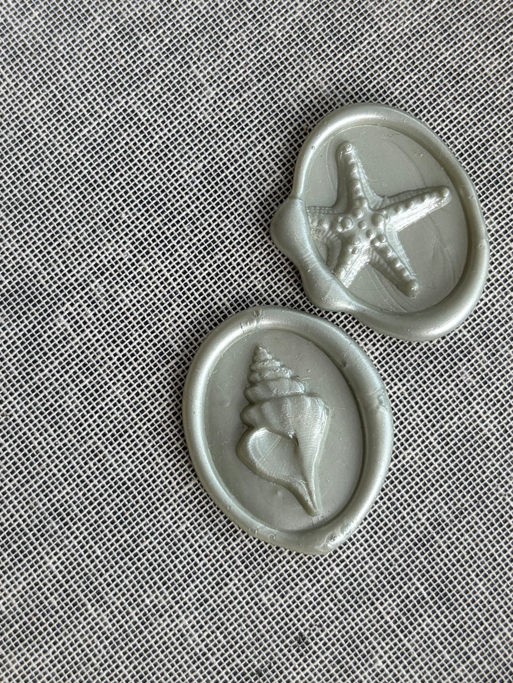 Shell oval Self-Adhesive Wax Seals Handmade for wedding Invitations