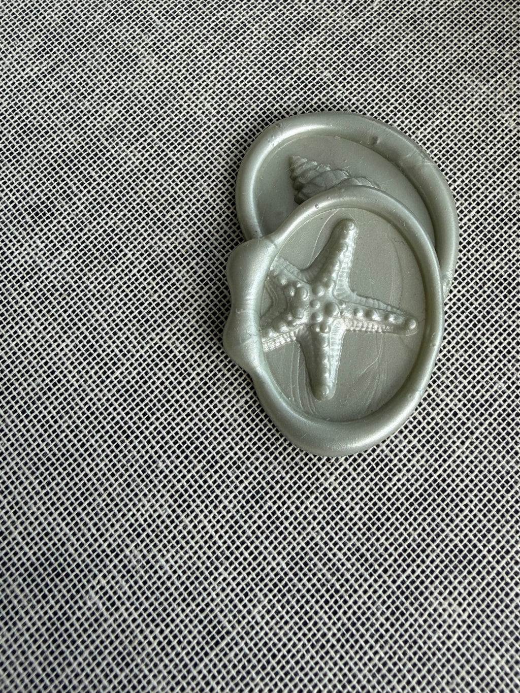 Starfish 3D oval Self-Adhesive Wax Seals Handmade for wedding Invitations
