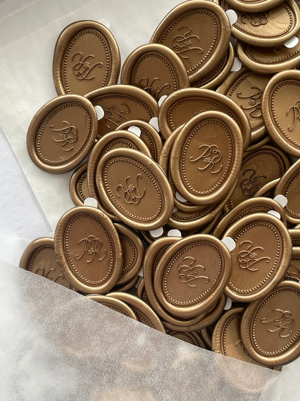 Oval custom self Adhesive wax seal