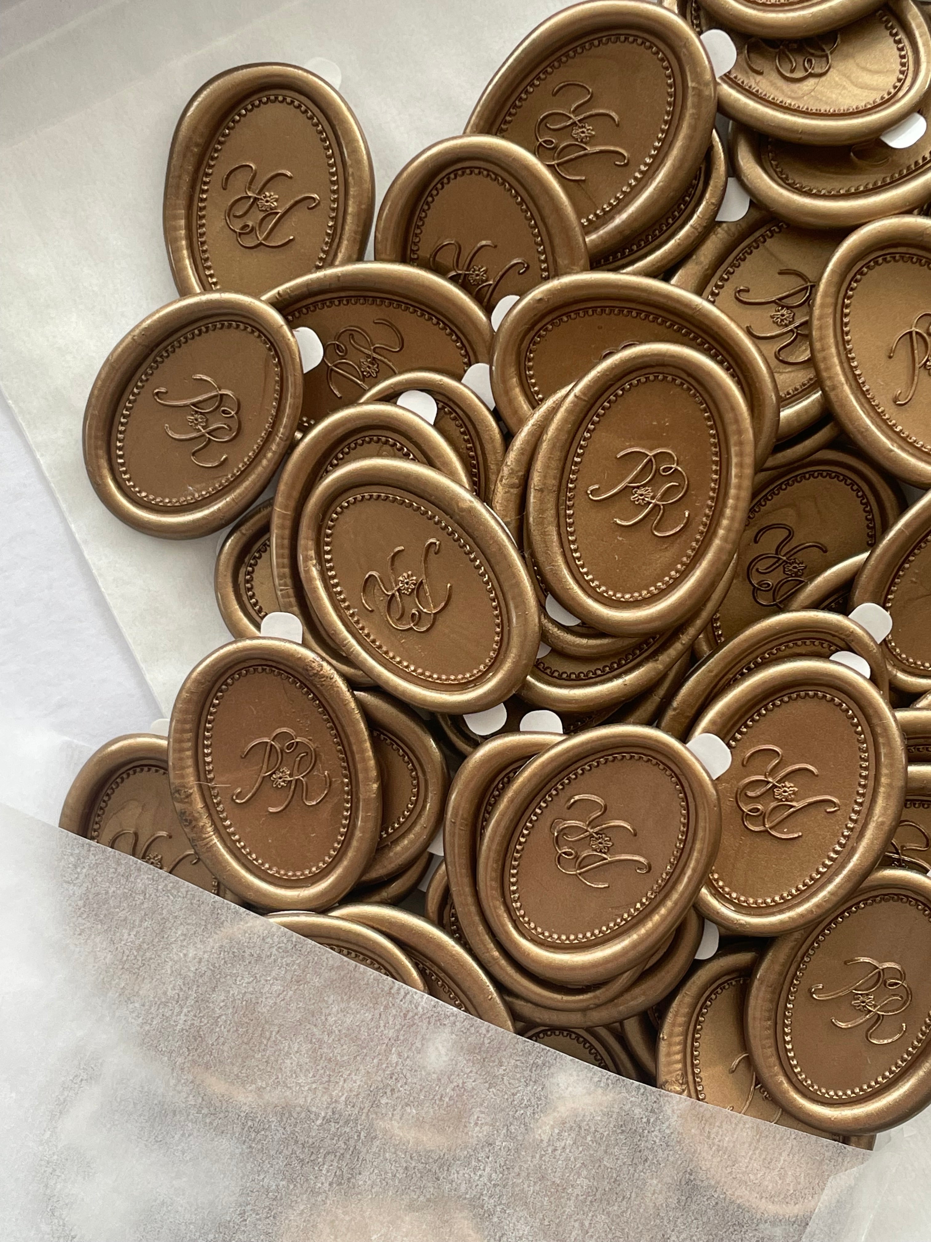 Oval custom self Adhesive wax seal