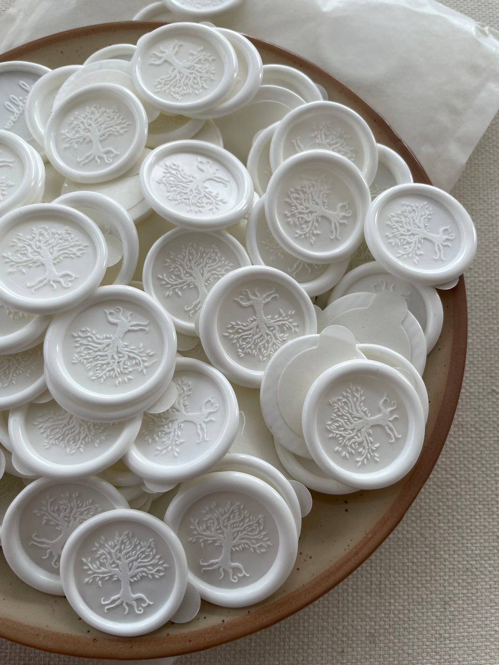 Arbre de vie - MINI 2 cm Sceaux de cire autocollants - 35 pièces