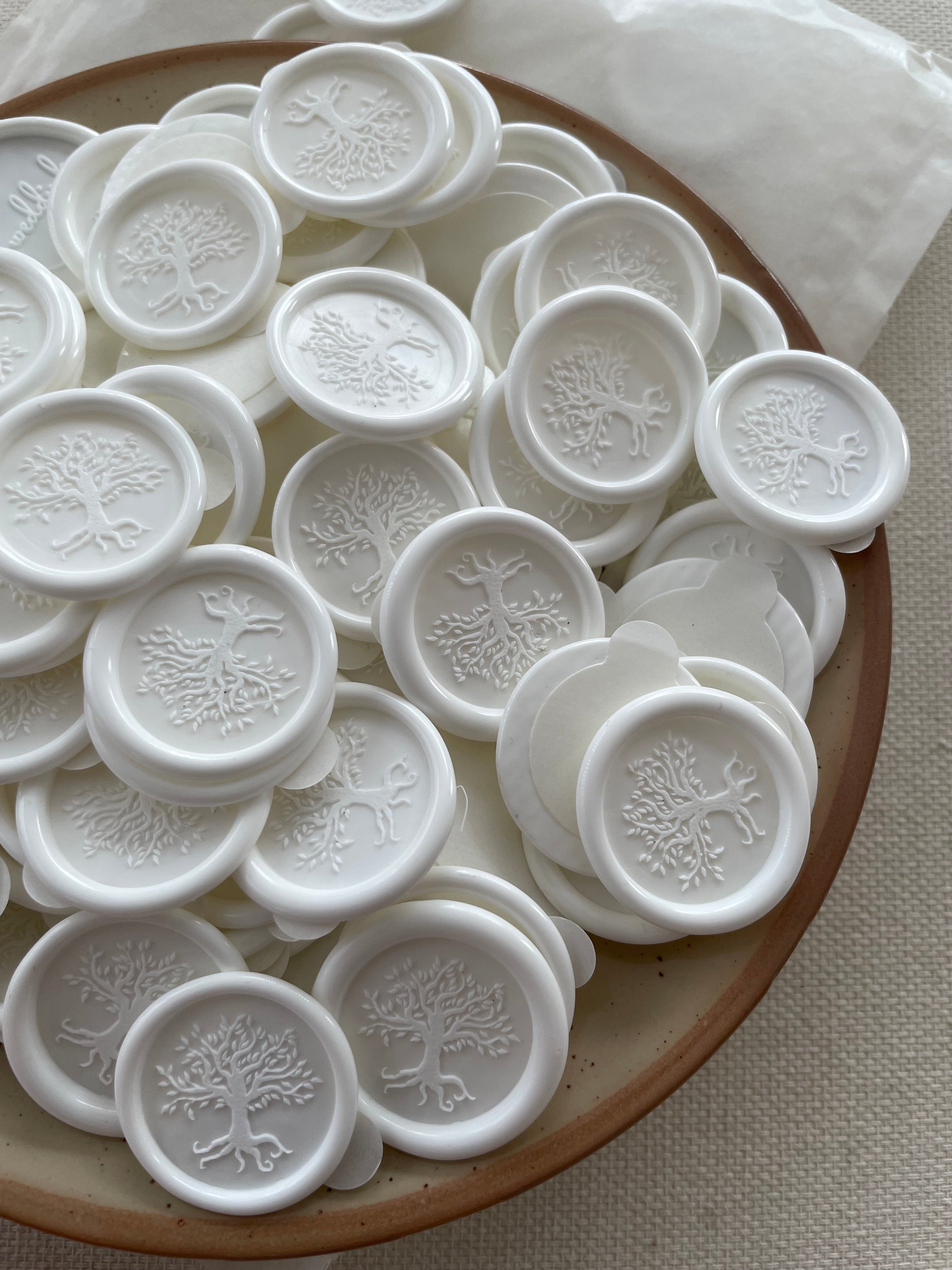 Arbre de vie - MINI 2 cm Sceaux de cire autocollants - 35 pièces