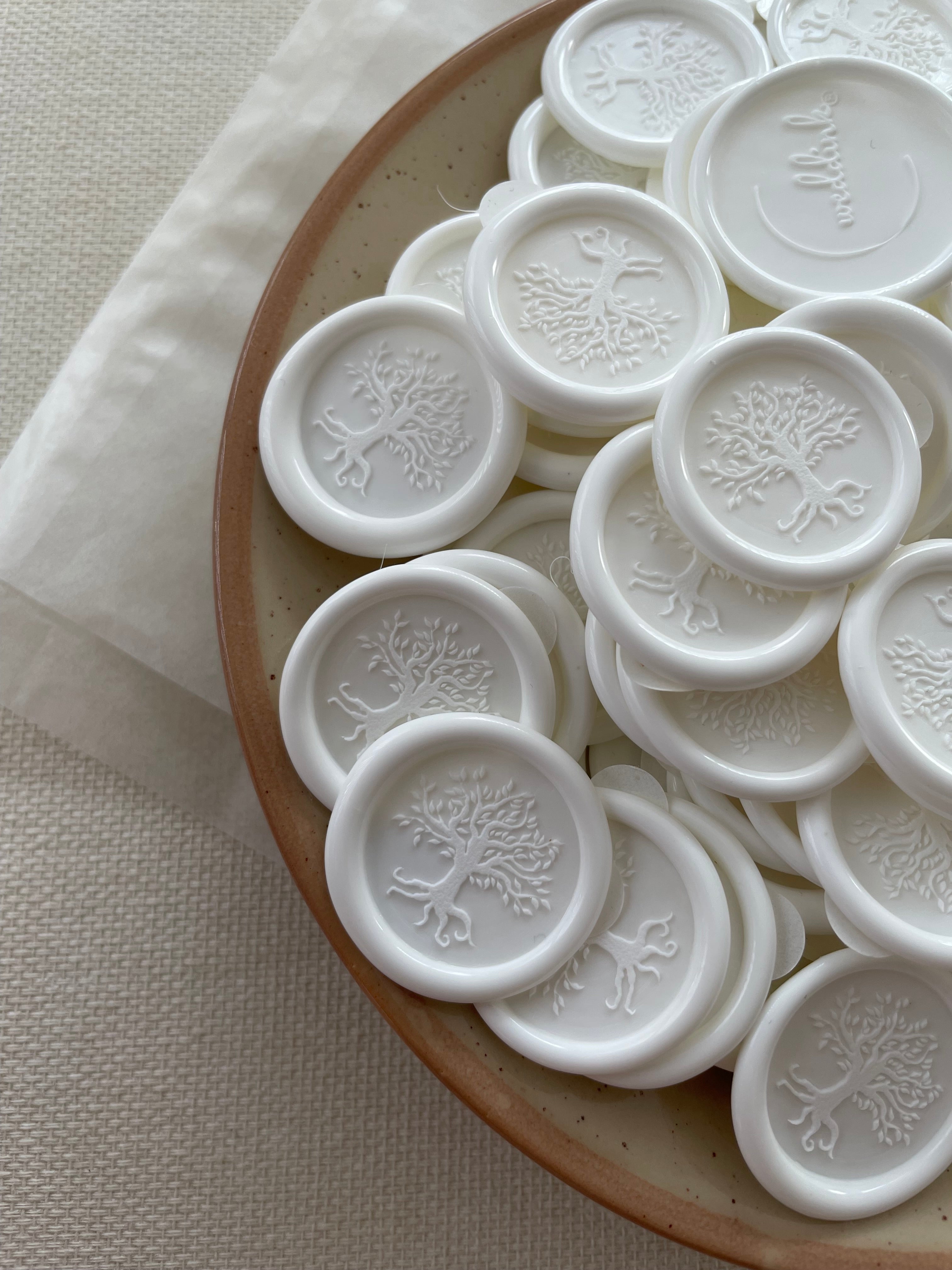 Arbre de vie - MINI 2 cm Sceaux de cire autocollants - 35 pièces