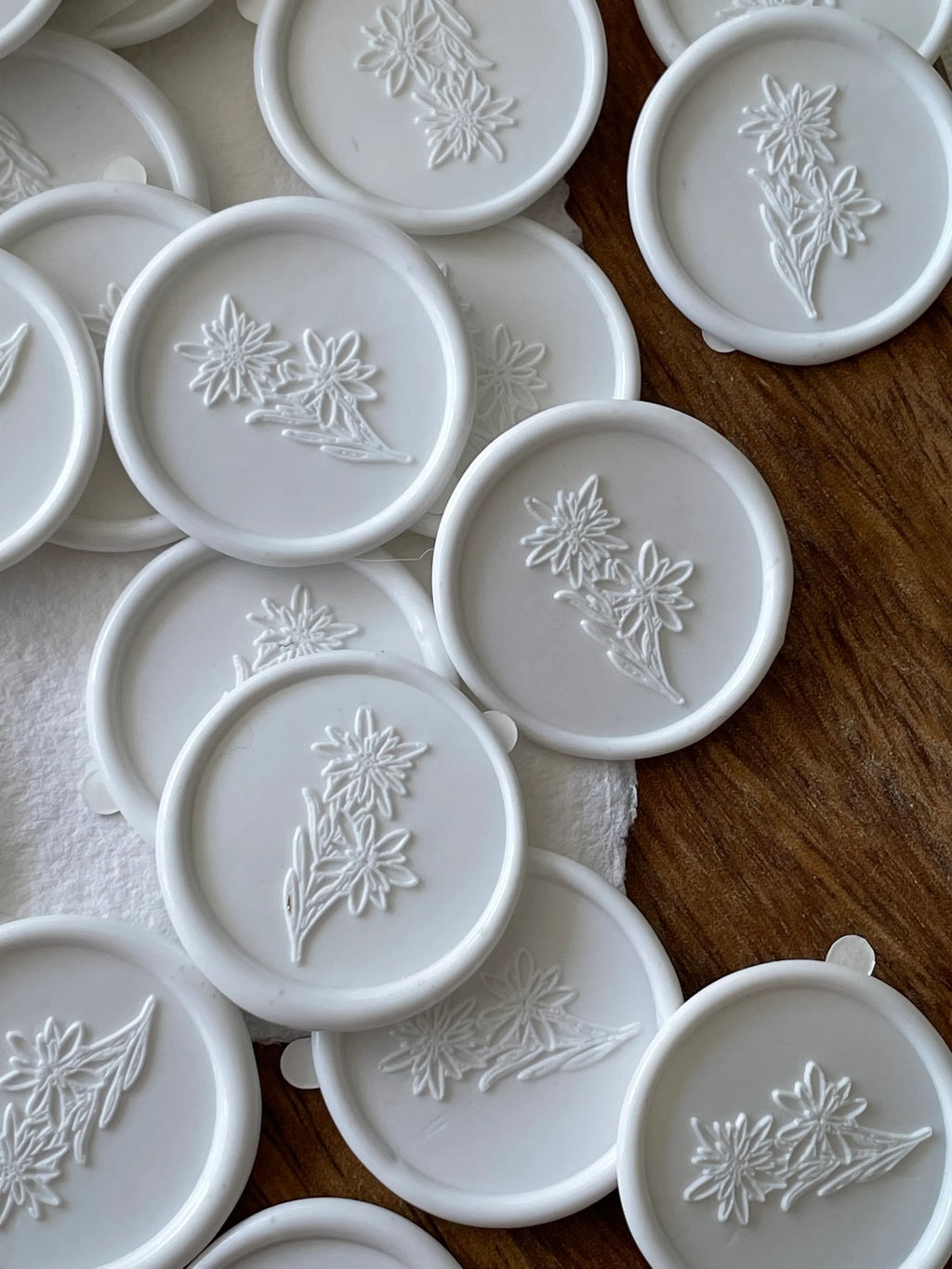 Sceaux de cire autocollants Edelweiss - 35 pièces