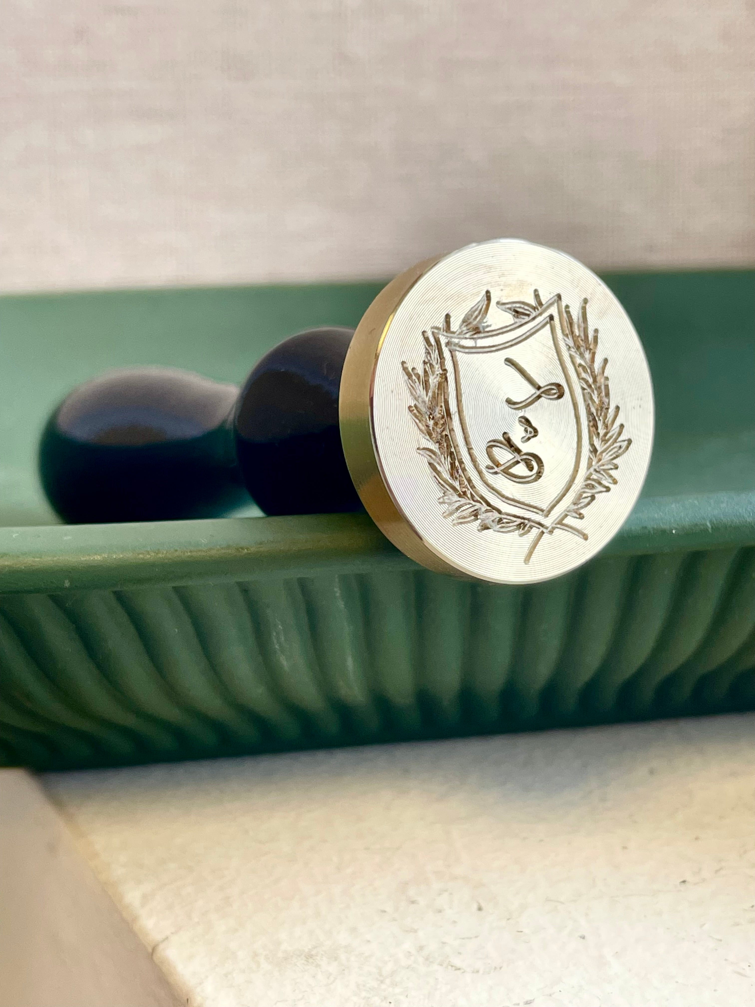 Custom Initial Wax Stamp - Wedding Monogram / wax stamp