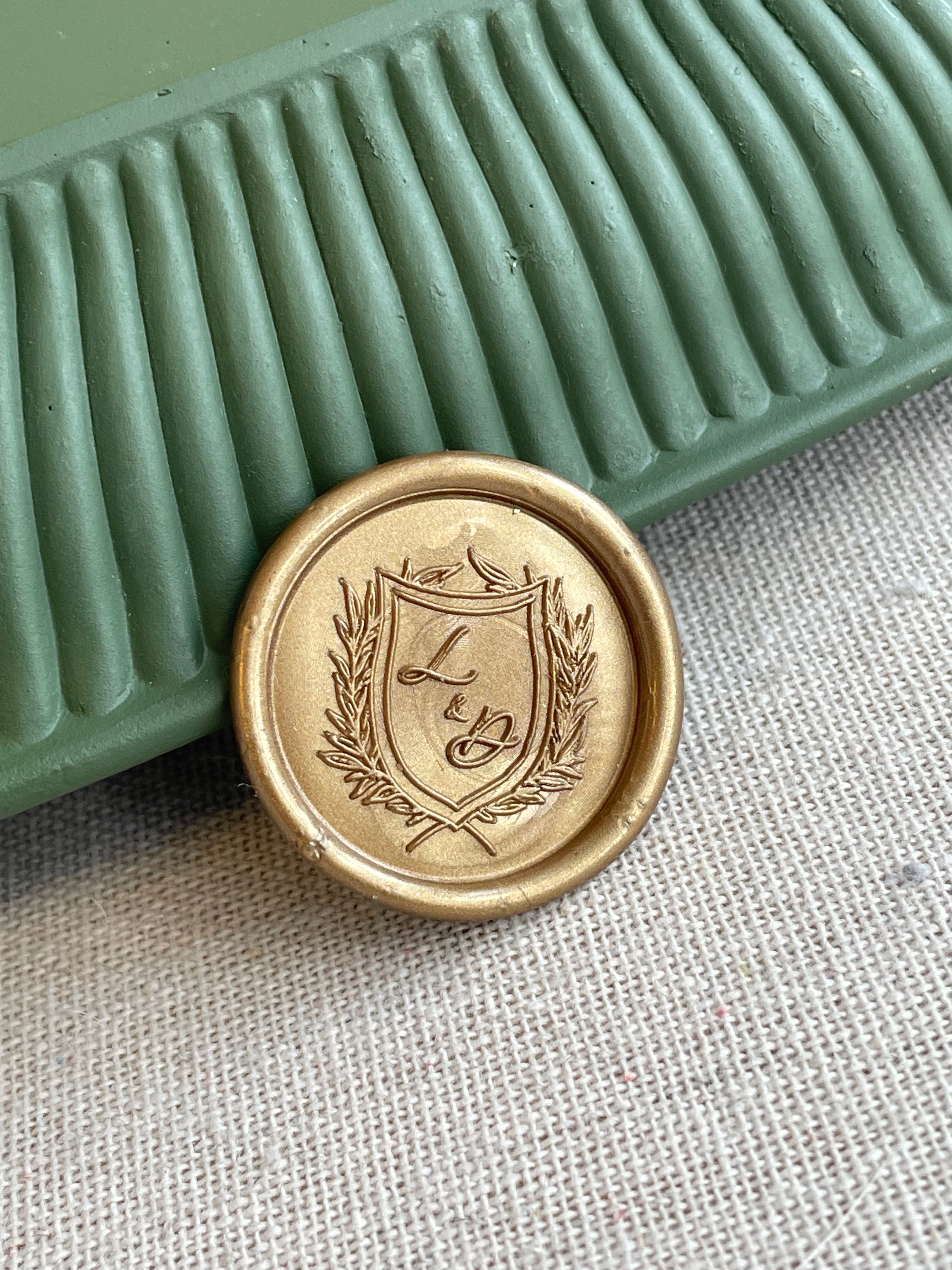 Custom Initial Wax Stamp - Wedding Monogram / wax stamp