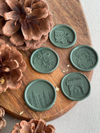 Pine forest self adhesive wax seals