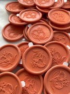 Oranges - self adhesive wax seals - 35 pcs