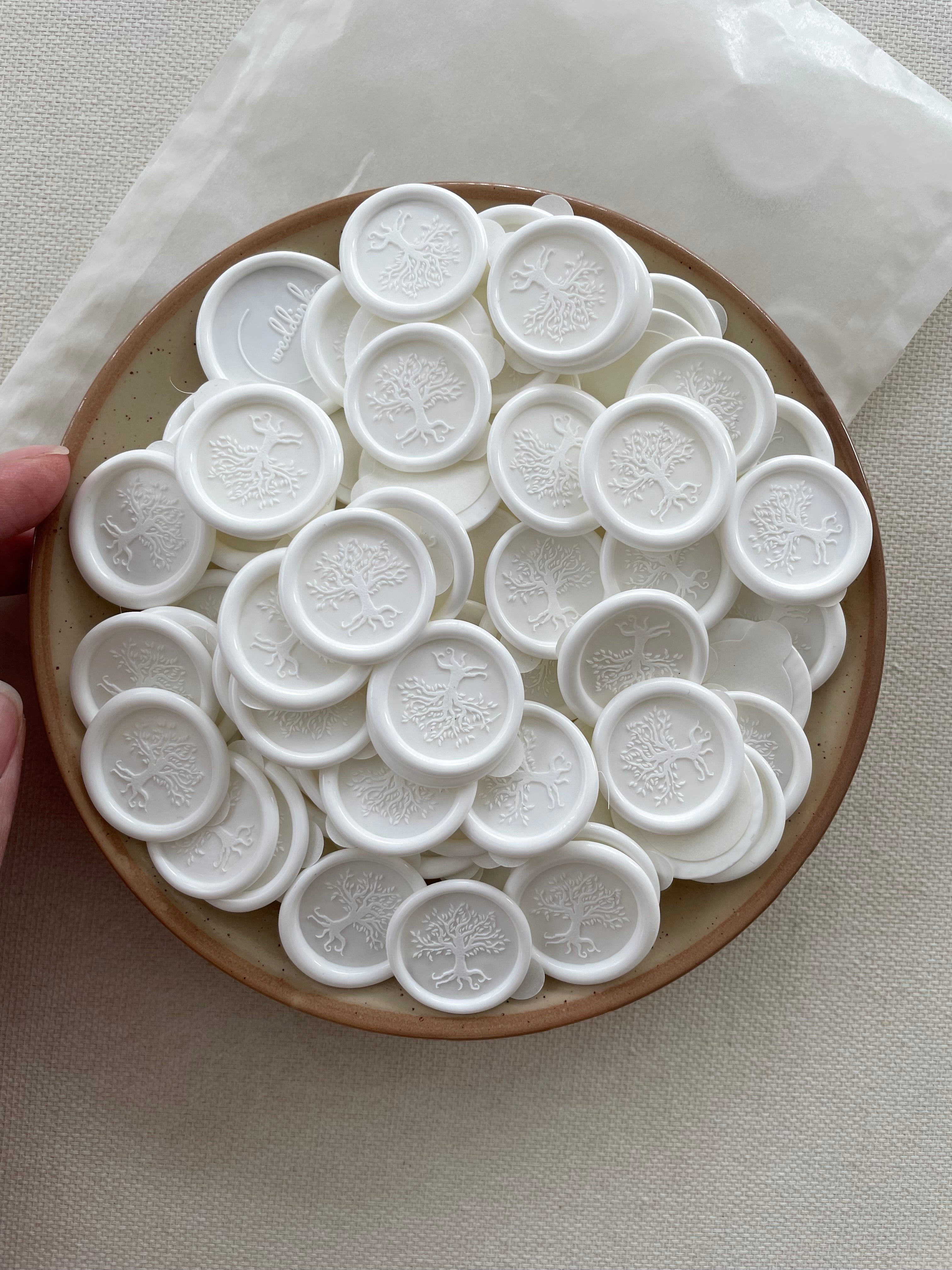 Arbre de vie - MINI 2 cm Sceaux de cire autocollants - 35 pièces