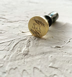 Custom Initial Wax Stamp with olive leaves- Wedding Monogram / olive wax stamp