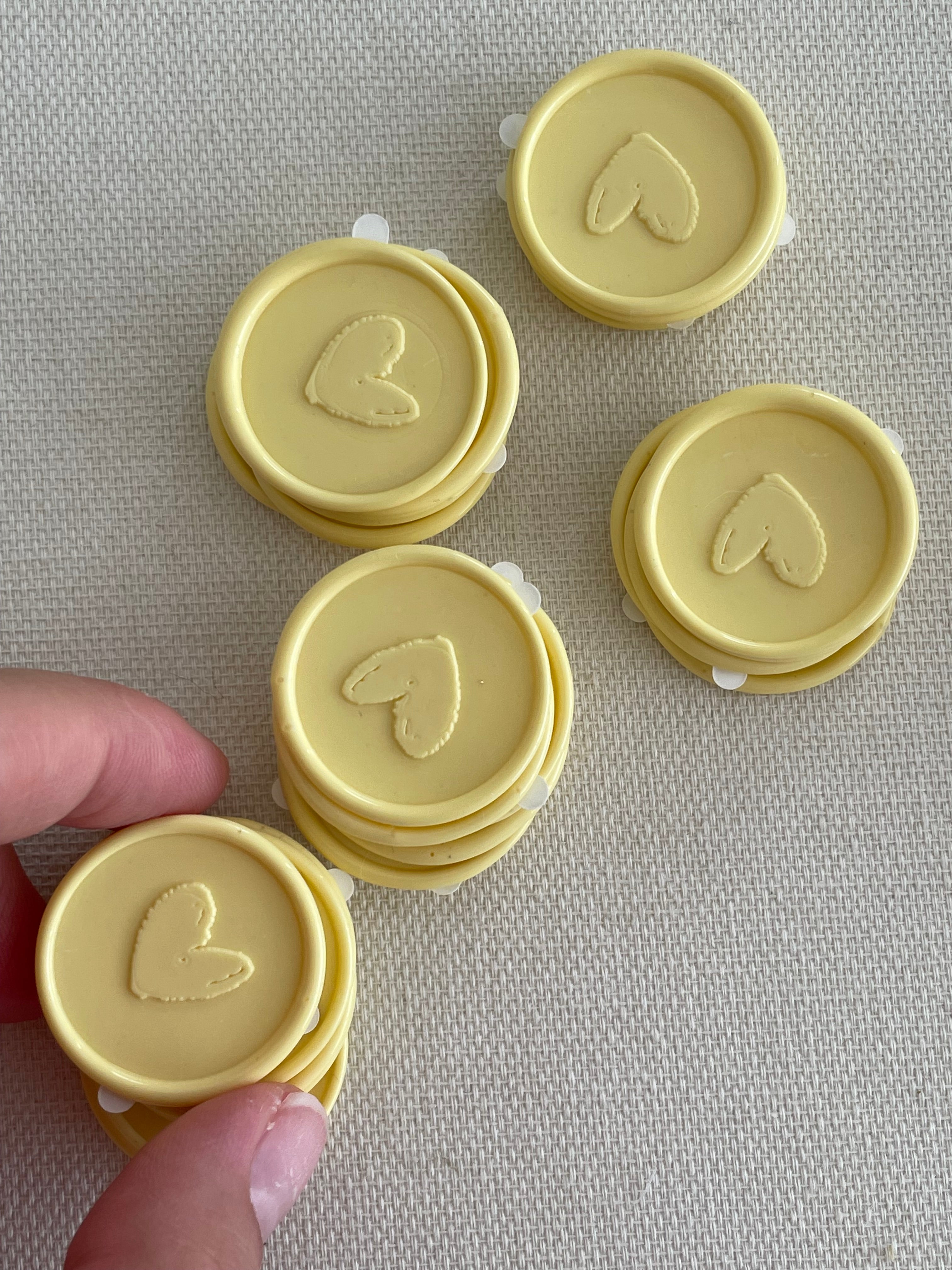 Cœurs - Sceaux de cire autocollants - 35 pièces