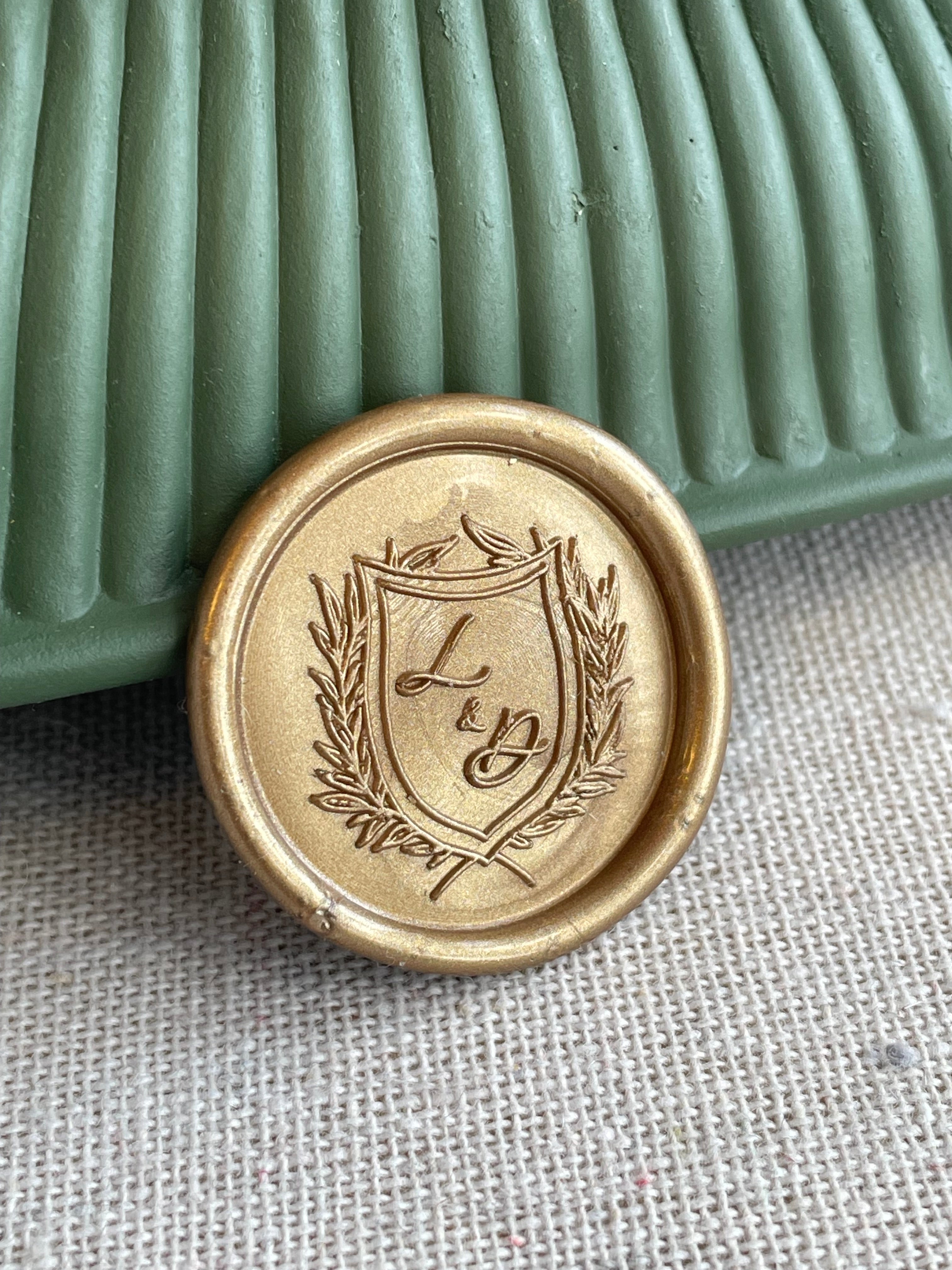 Custom Initial Wax Stamp - Wedding Monogram / wax stamp