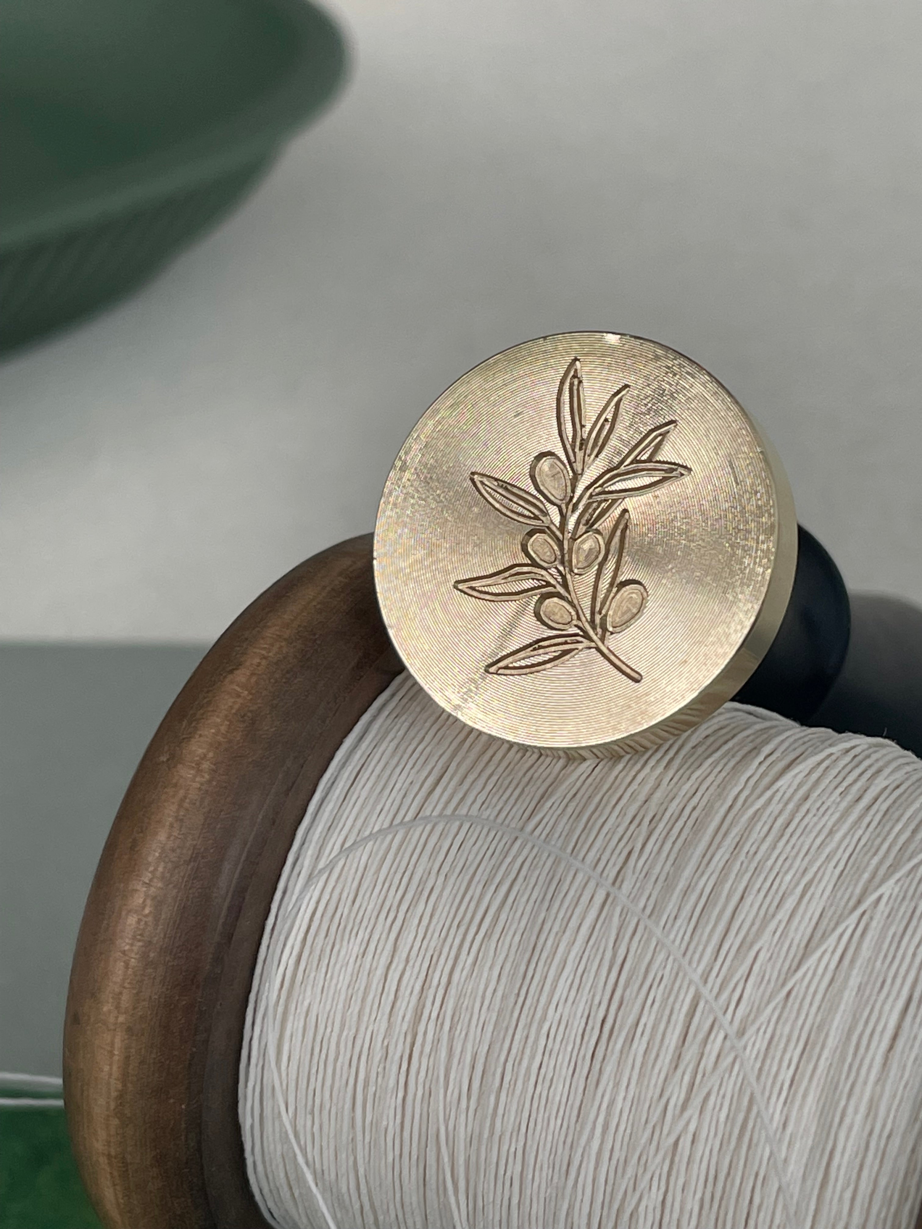 feuille d'olivier - sceau de cire