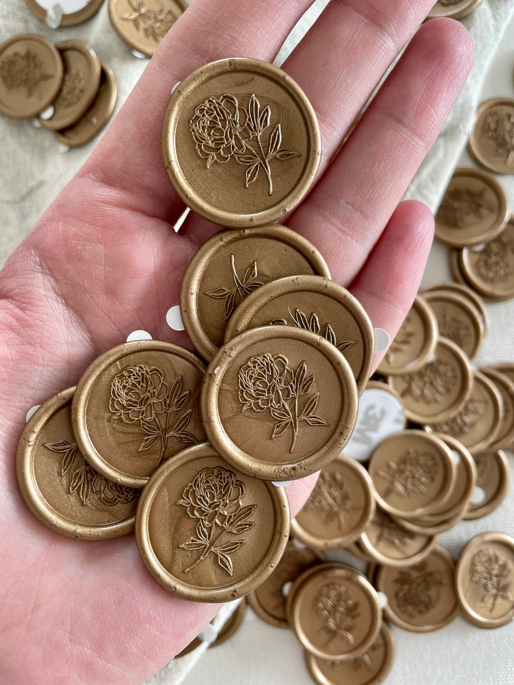 Pivoine - sceau de cire