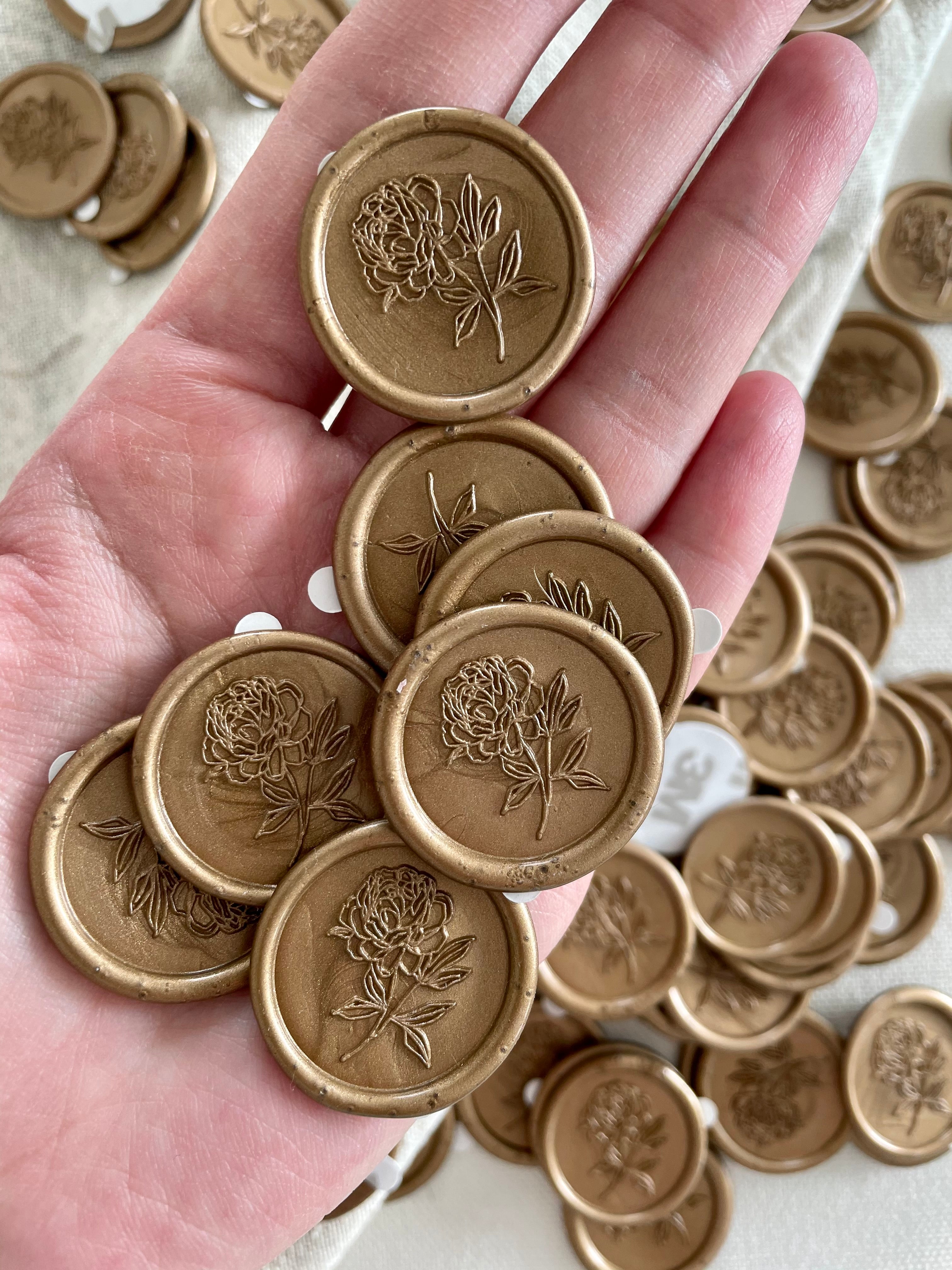 Pivoine - sceau de cire