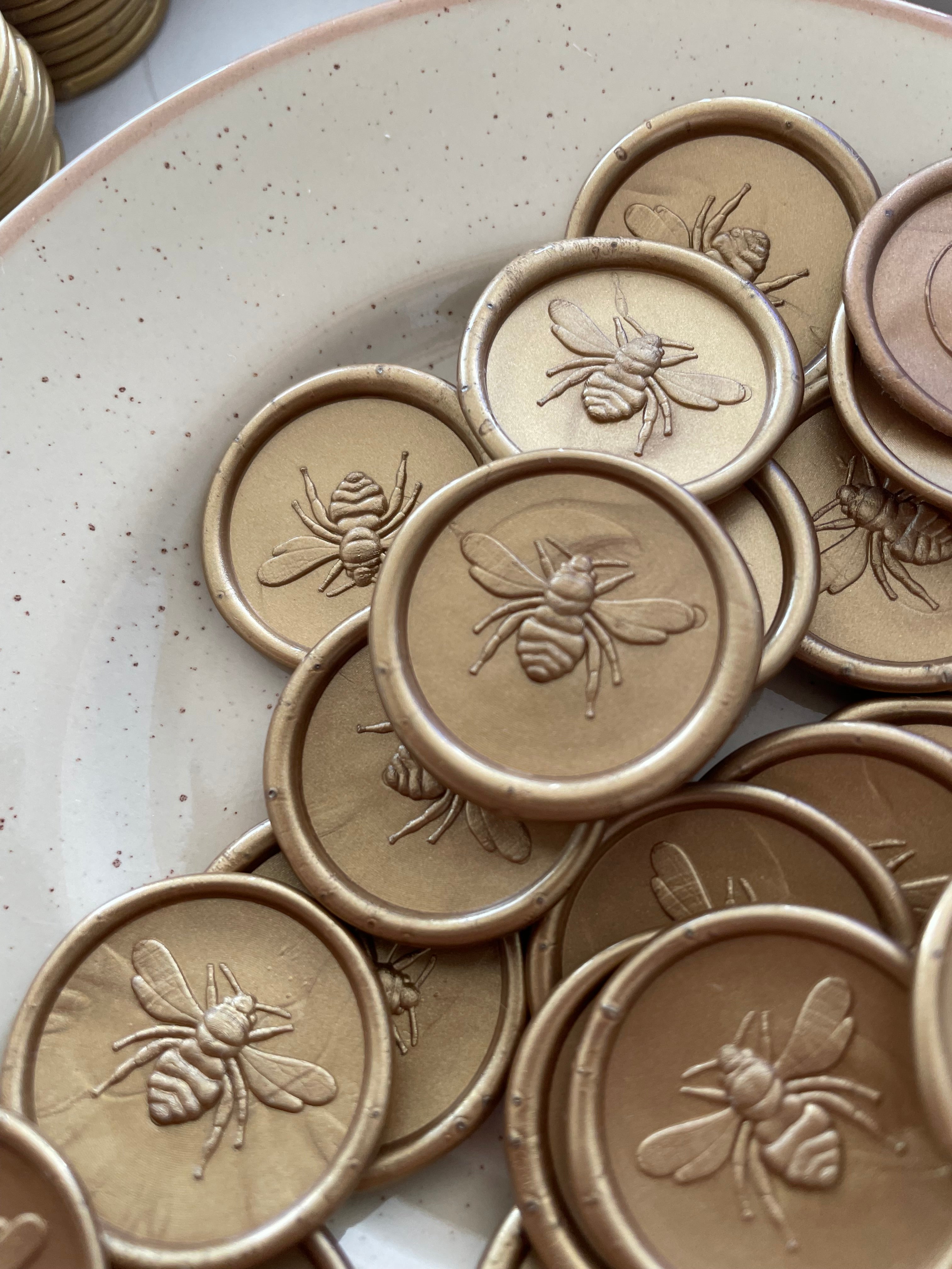 3D bee - Self adhesive wax seals - 35 pcs