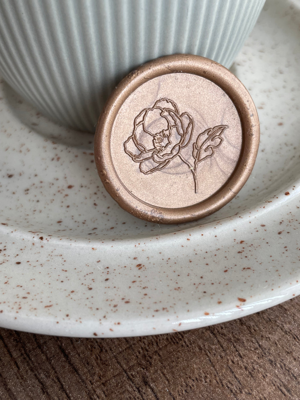 Blooming poppy - Self adhesive wax seals - 35 pcs