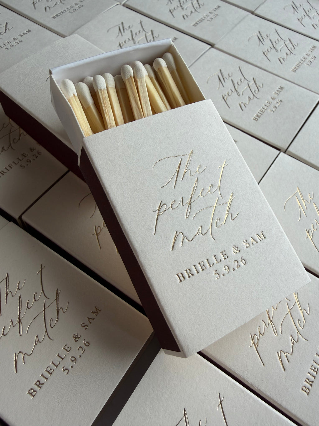 Custom hot foil printed Matchboxes