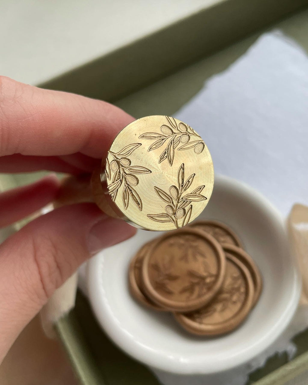 Branches d'olivier - sceau de cire